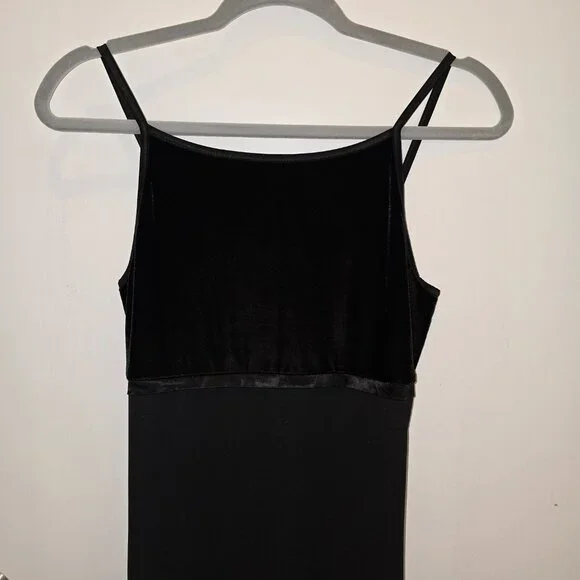 BYER TOO! sz M Vintage Y2K 90s Maxi Formal Dress Gown Gothic Romantic Velvet Top - Picture 3 of 11